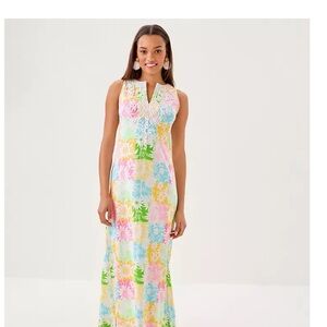 Lilly Pulitzer Via Sunny Sunflowers Maxi Dress